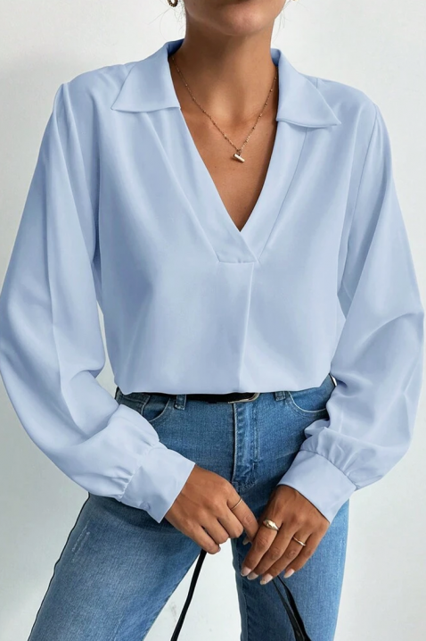 Дамска блуза MIOHEZA SKY, Цвят: светлосин, IVET.BG - Твоят онлайн бутик.