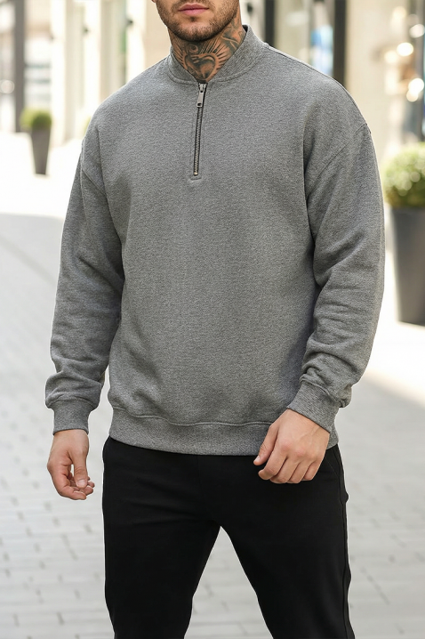 Мъжка блуза MENEJO GREY, Цвят: сив, IVET.BG - Твоят онлайн бутик.