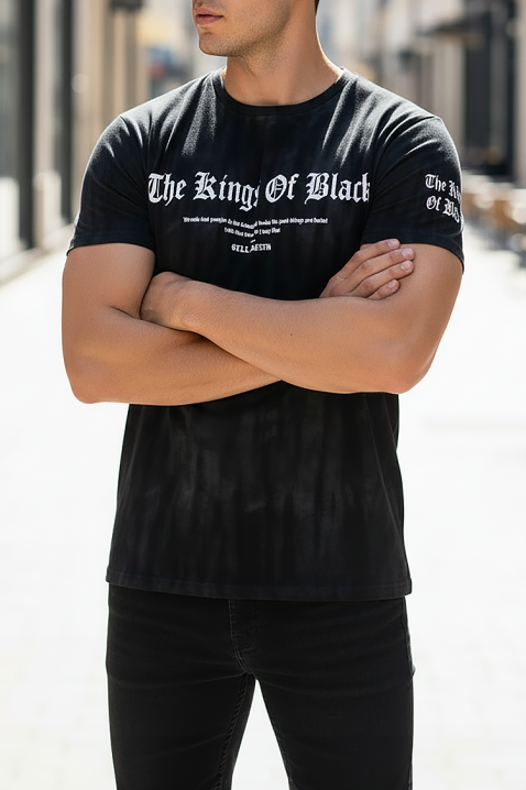 Мъжка тениска BEMOLO BLACK, Цвят: черен, IVET.BG - Твоят онлайн бутик.