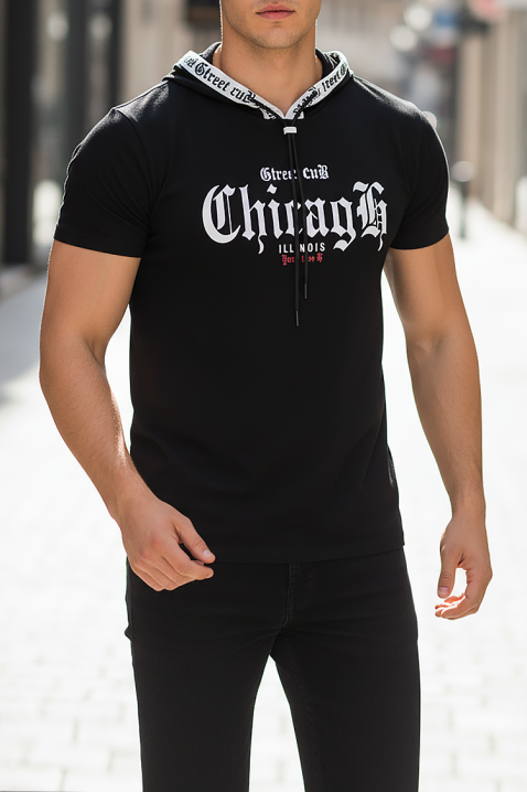 Мъжка тениска PRILGO BLACK, Цвят: черен, IVET.BG - Твоят онлайн бутик.