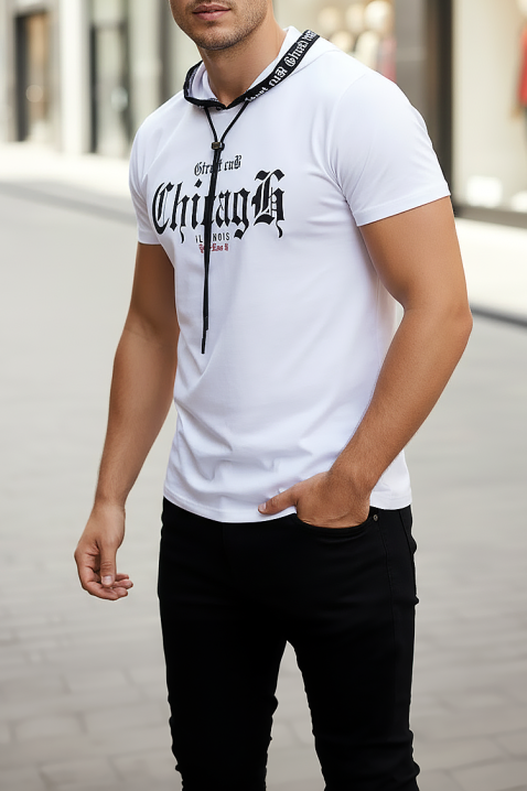 Мъжка тениска PRILGO WHITE, Цвят: бял, IVET.BG - Твоят онлайн бутик.