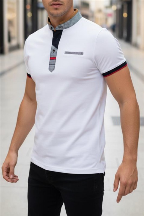 Мъжка тениска MAGZO WHITE, Цвят: бял, IVET.BG - Твоят онлайн бутик.