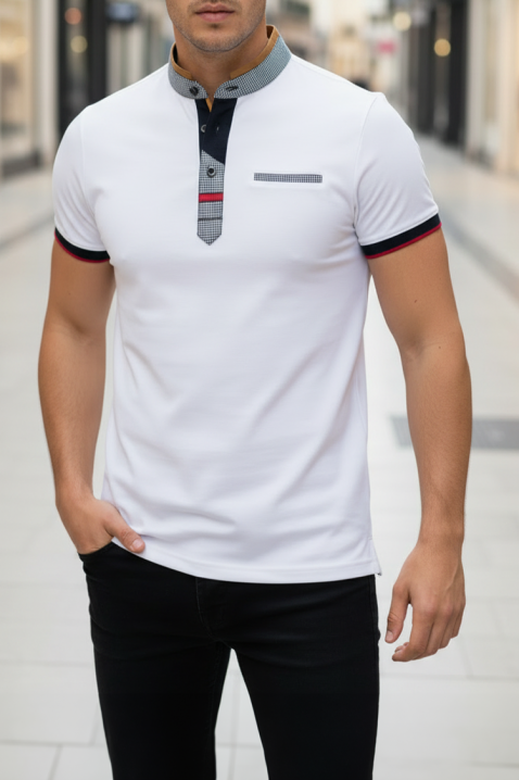 Мъжка тениска MAGZO WHITE, Цвят: бял, IVET.BG - Твоят онлайн бутик.