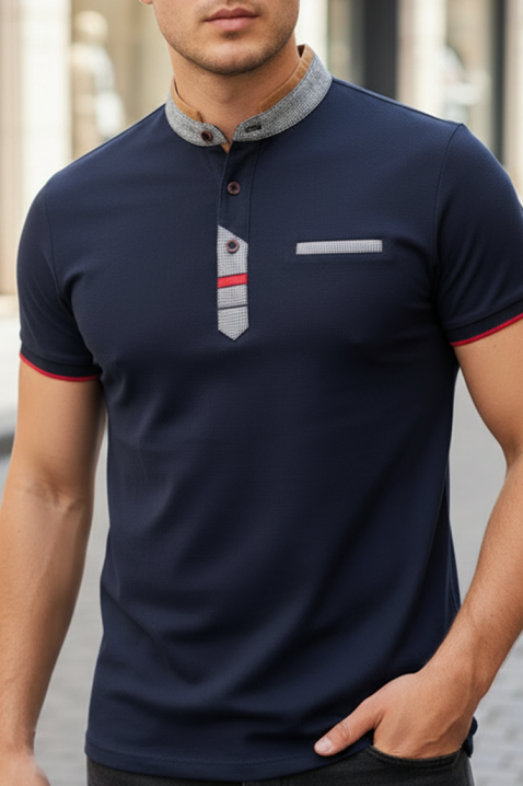 Мъжка тениска MAGZO NAVY, Цвят: тъмносин, IVET.BG - Твоят онлайн бутик.