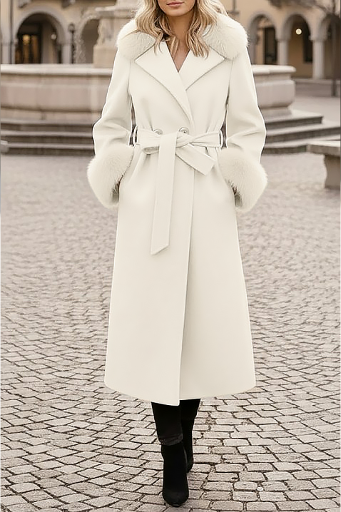 Палто LUXINDA WHITE, Цвят: бял, IVET.BG - Твоят онлайн бутик.