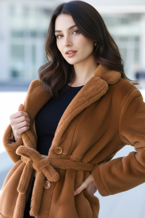 Палто DOLEZIMA BROWN, Цвят: кафяв, IVET.BG - Твоят онлайн бутик.