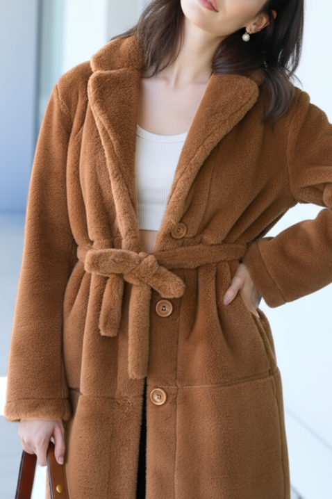 Палто DOLEZIMA BROWN, Цвят: кафяв, IVET.BG - Твоят онлайн бутик.