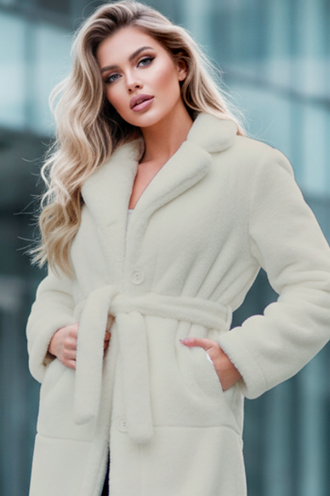 Палто DOLEZIMA WHITE, Цвят: бял, IVET.BG - Твоят онлайн бутик.