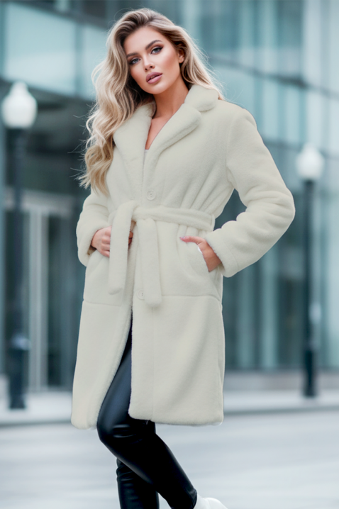 Палто DOLEZIMA WHITE, Цвят: бял, IVET.BG - Твоят онлайн бутик.