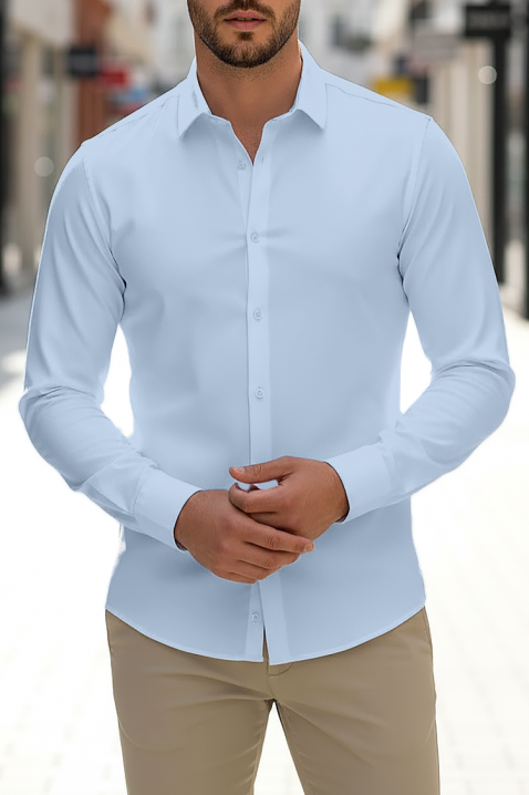 Мъжка риза FERIZO SKY, Цвят: светлосин, IVET.BG - Твоят онлайн бутик.