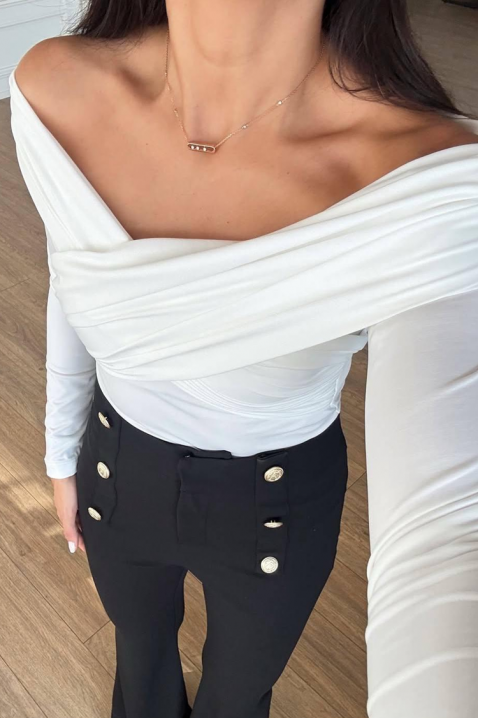 Дамска блуза DIOVERA WHITE, Цвят: бял, IVET.BG - Твоят онлайн бутик.