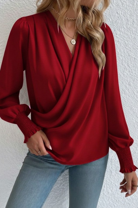 Дамска блуза VIONELGA RED, Цвят: червен, IVET.BG - Твоят онлайн бутик.