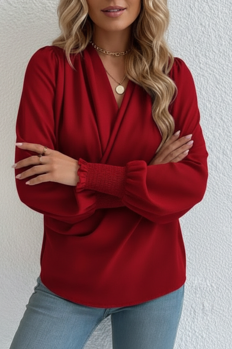 Дамска блуза VIONELGA RED, Цвят: червен, IVET.BG - Твоят онлайн бутик.