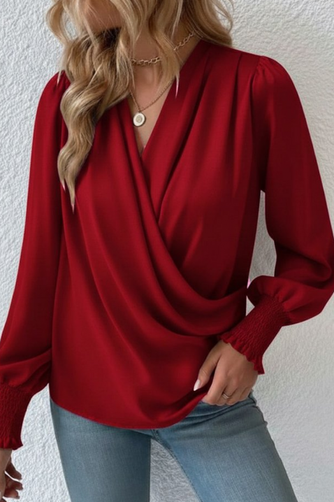 Дамска блуза VIONELGA RED, Цвят: червен, IVET.BG - Твоят онлайн бутик.