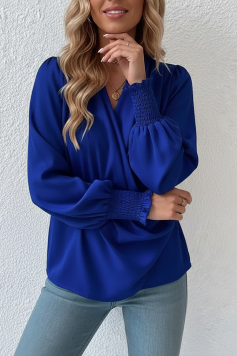 Дамска блуза VIONELGA BLUE, Цвят: син, IVET.BG - Твоят онлайн бутик.