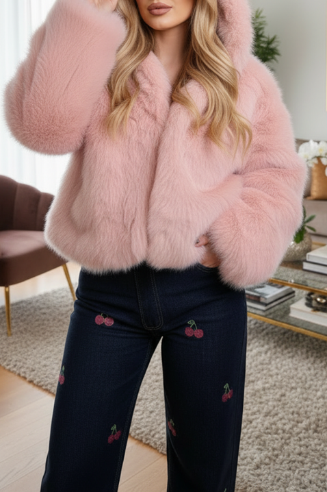 Палто ANJELZA PUDRA, Цвят: пудра, IVET.BG - Твоят онлайн бутик.