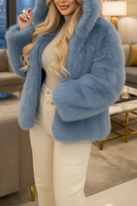 Палто ANJELZA SKY, Цвят: светлосин, IVET.BG - Твоят онлайн бутик.