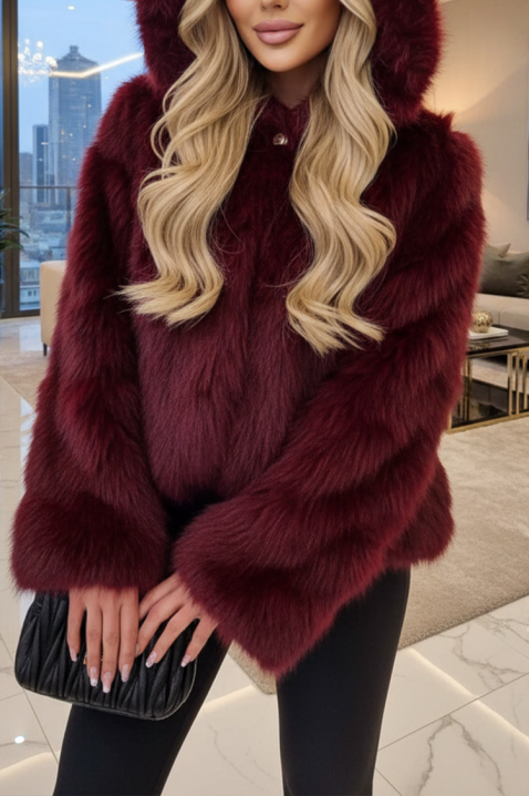 Палто ANJELZA BORDO, Цвят: бордо, IVET.BG - Твоят онлайн бутик.