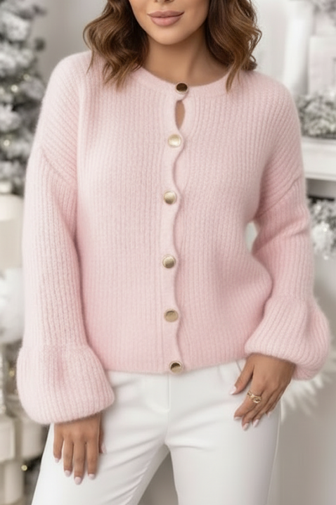 Жилетка DEVOLA PUDRA, Цвят: пудра, IVET.BG - Твоят онлайн бутик.