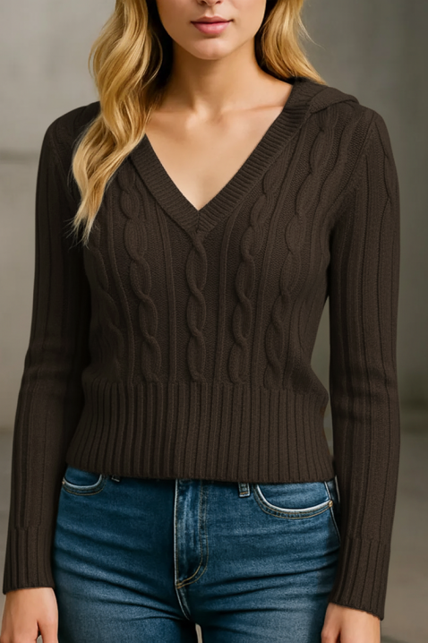 Пуловер GRANDILA BROWN, Цвят: кафяв, IVET.BG - Твоят онлайн бутик.