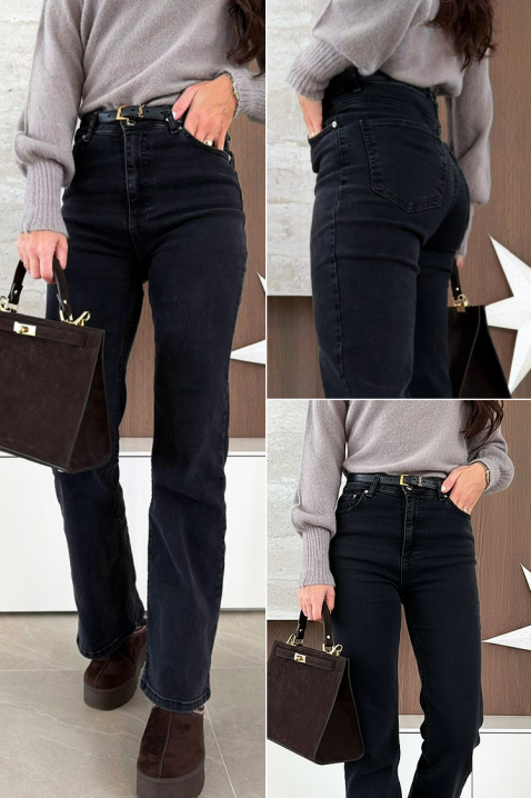 Дънки ZALVREDA, Цвят: черен, IVET.BG - Твоят онлайн бутик.