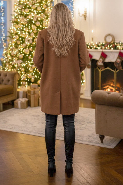 Палто BALVEDA, Цвят: кафяв, IVET.BG - Твоят онлайн бутик.