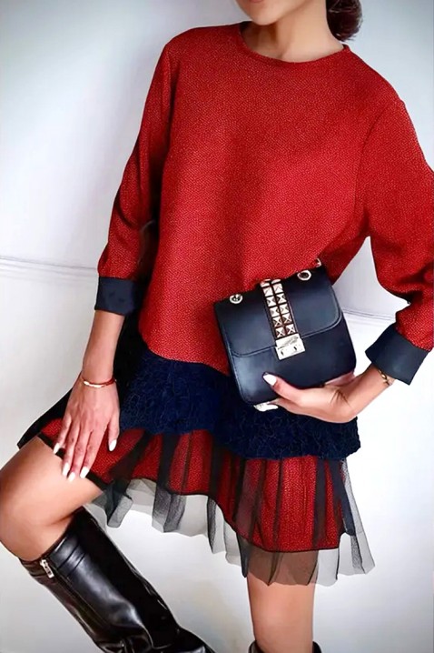 Рокля SERFIOVA RED, Цвят: червен, IVET.BG - Твоят онлайн бутик.