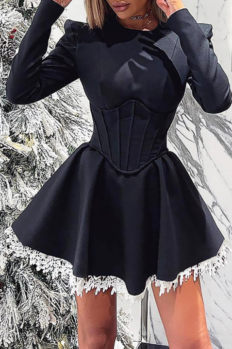 Рокля DELKORZA, Цвят: черен, IVET.BG - Твоят онлайн бутик.