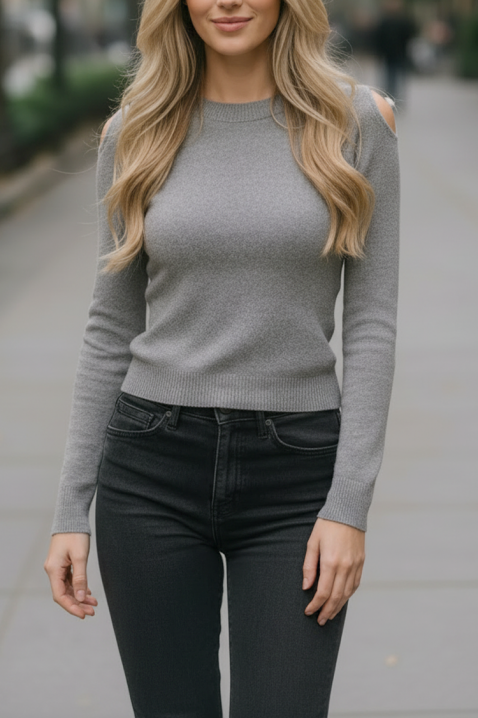 Пуловер ABELMODA GREY, Цвят: сив, IVET.BG - Твоят онлайн бутик.