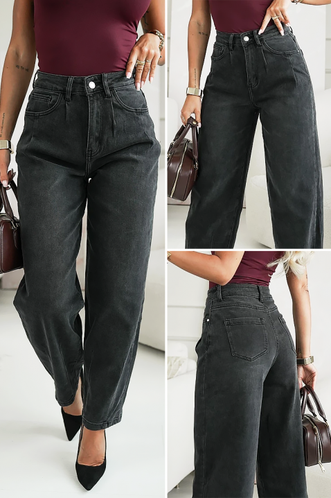 Дънки DELVIA, Цвят: черен, IVET.BG - Твоят онлайн бутик.