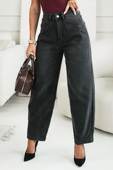 Дънки DELVIA, Цвят: черен, IVET.BG - Твоят онлайн бутик.