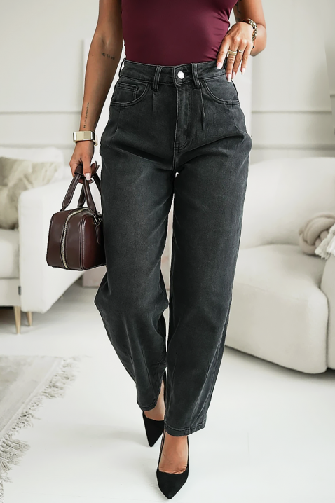 Дънки DELVIA, Цвят: черен, IVET.BG - Твоят онлайн бутик.