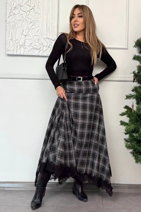 Пола KEDILZA, Цвят: черен, IVET.BG - Твоят онлайн бутик.