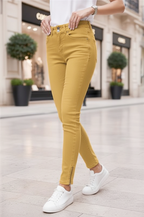 Дънки KRIMIZA YELLOW, Цвят: жълт, IVET.BG - Твоят онлайн бутик.