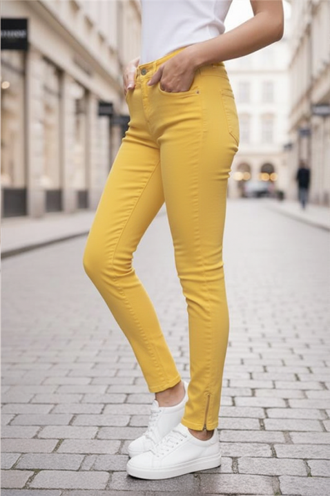 Дънки KRIMIZA YELLOW, Цвят: жълт, IVET.BG - Твоят онлайн бутик.