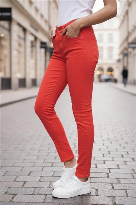 Дънки KRIMIZA CORAL, Цвят: корал, IVET.BG - Твоят онлайн бутик.