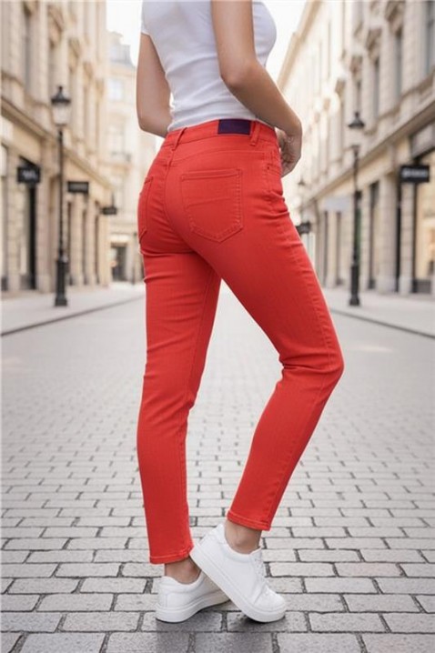 Дънки KRIMIZA CORAL, Цвят: корал, IVET.BG - Твоят онлайн бутик.