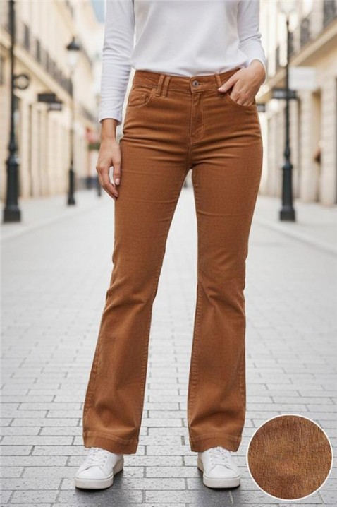 Панталон BERVOLZA, Цвят: светлокафяв, IVET.BG - Твоят онлайн бутик.