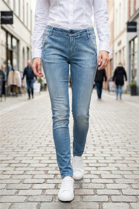 Дънки OMLANGA, Цвят: син, IVET.BG - Твоят онлайн бутик.