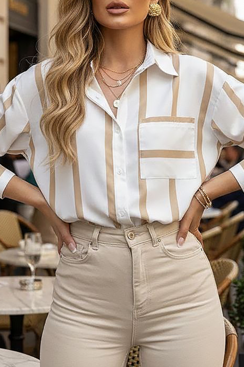 Дамска риза BARIOLA BEIGE, Цвят: беж, IVET.BG - Твоят онлайн бутик.