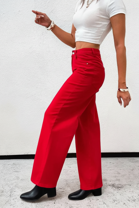 Дънки PAGOLTA, Цвят: червен, IVET.BG - Твоят онлайн бутик.