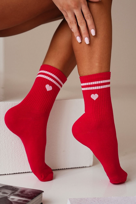 Чорапи VEROLGA RED, Цвят: червен, IVET.BG - Твоят онлайн бутик.