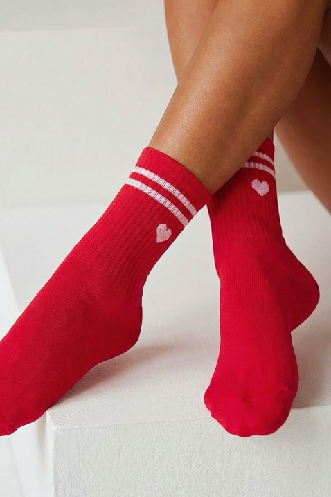 Чорапи VEROLGA RED, Цвят: червен, IVET.BG - Твоят онлайн бутик.