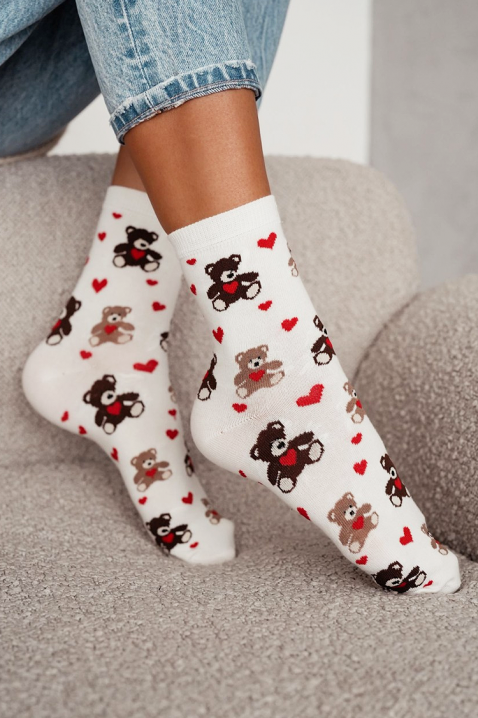 Чорапи PINTELGA, Цвят: бял, IVET.BG - Твоят онлайн бутик.