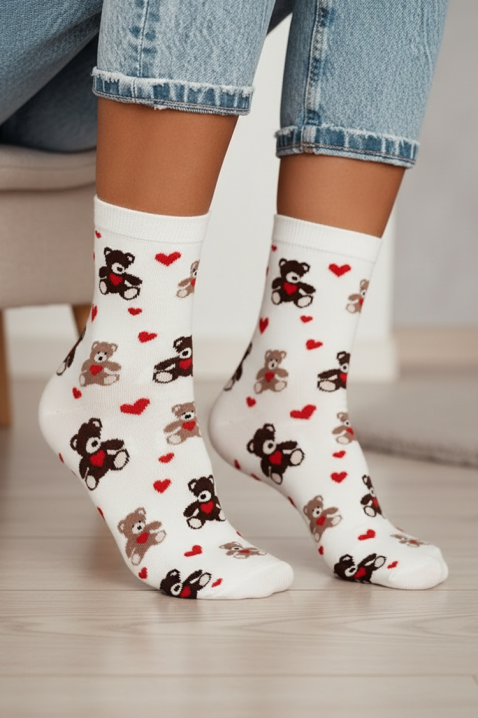 Чорапи PINTELGA, Цвят: бял, IVET.BG - Твоят онлайн бутик.