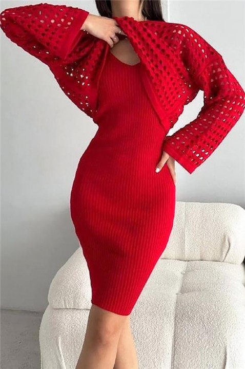 Комплект MUGLERA, Цвят: червен, IVET.BG - Твоят онлайн бутик.