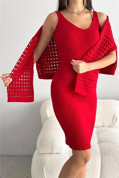 Комплект MUGLERA, Цвят: червен, IVET.BG - Твоят онлайн бутик.