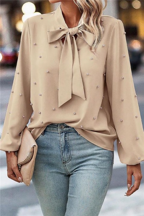 Дамска блуза BILDANA ECRU, Цвят: екрю, IVET.BG - Твоят онлайн бутик.