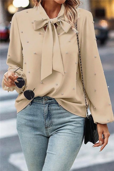 Дамска блуза BILDANA ECRU, Цвят: екрю, IVET.BG - Твоят онлайн бутик.