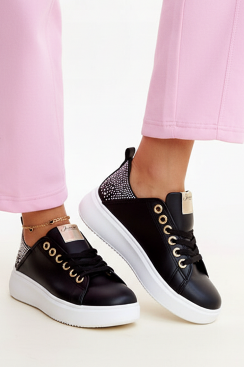 Дамски маратонки KLAMELDA BLACK, Цвят: черен, IVET.BG - Твоят онлайн бутик.